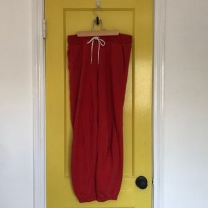 soft red sweatpants